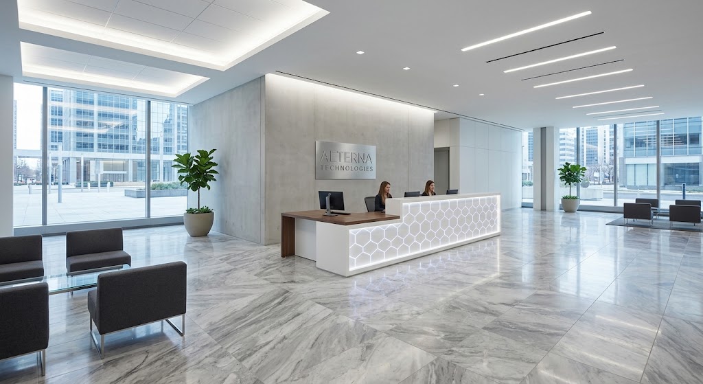 Bancone reception in Corian®